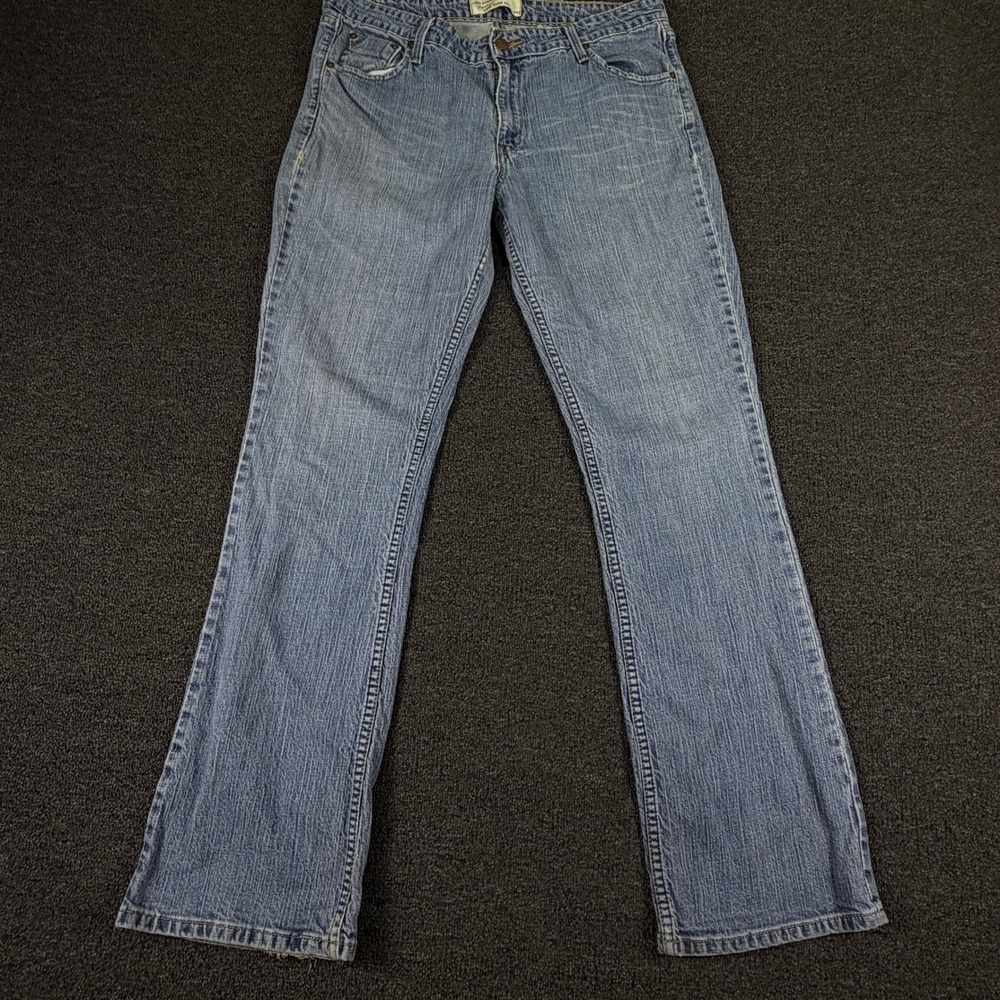 Levi Strauss Signature Jeans Women 16 Long Low Rise Bootcut Blue Stretch EUC
